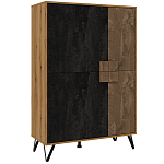 Шкаф двухдверный с 2-мя отделами с полками Stone Effect варинант исполнения - 2 | Loft Concept в Липецке