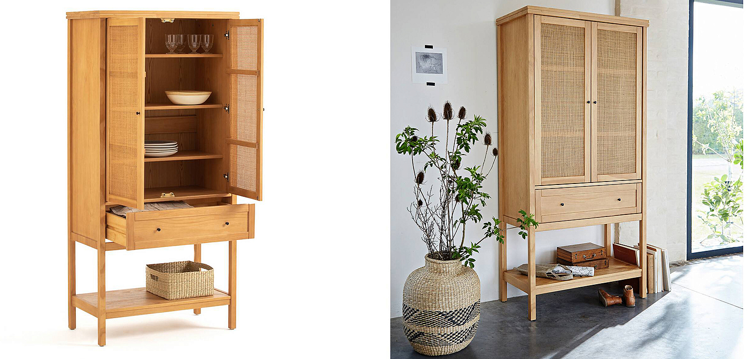 Шкаф Niels Wicker Cupboard 2 Doors Шкаф Niels Wicker Cupboard 2 Doors - Loft-Concept в Липецке