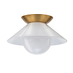 Потолочный светильник в форме конуса с белым шарообразным плафоном Quintiesse варинант исполнения - 4 | Loft Concept в Липецке