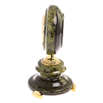 Часы настольные бронзовые из натуральных камней Мрамор и Змеевик Stone Clock варинант исполнения - 15 | Loft Concept в Липецке