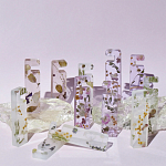 Подставка для телефона из эпоксидной смолы с цветами розовая Epoxy Flowers Phone Stand Pink варинант исполнения - 5 | Loft Concept в Липецке