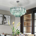 Дизайнерская люстра AQUA Blue Lagoon бирюзовое стекло несколько ярусов варинант исполнения - 5 | Loft Concept в Липецке