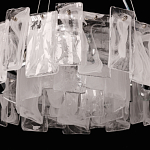 Люстра круглая с подвесными прямоугольными пластинами из стекла Glacier Panels варинант исполнения - 7 | Loft Concept в Липецке