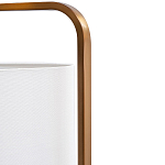 Торшер с белым тканевым абажуром на мраморном основании Cconcise варинант исполнения - 1 | Loft Concept в Липецке