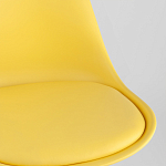 Стул с основой из пластика и мягким сиденьем Arvika Yellow варинант исполнения - 8 | Loft Concept в Липецке