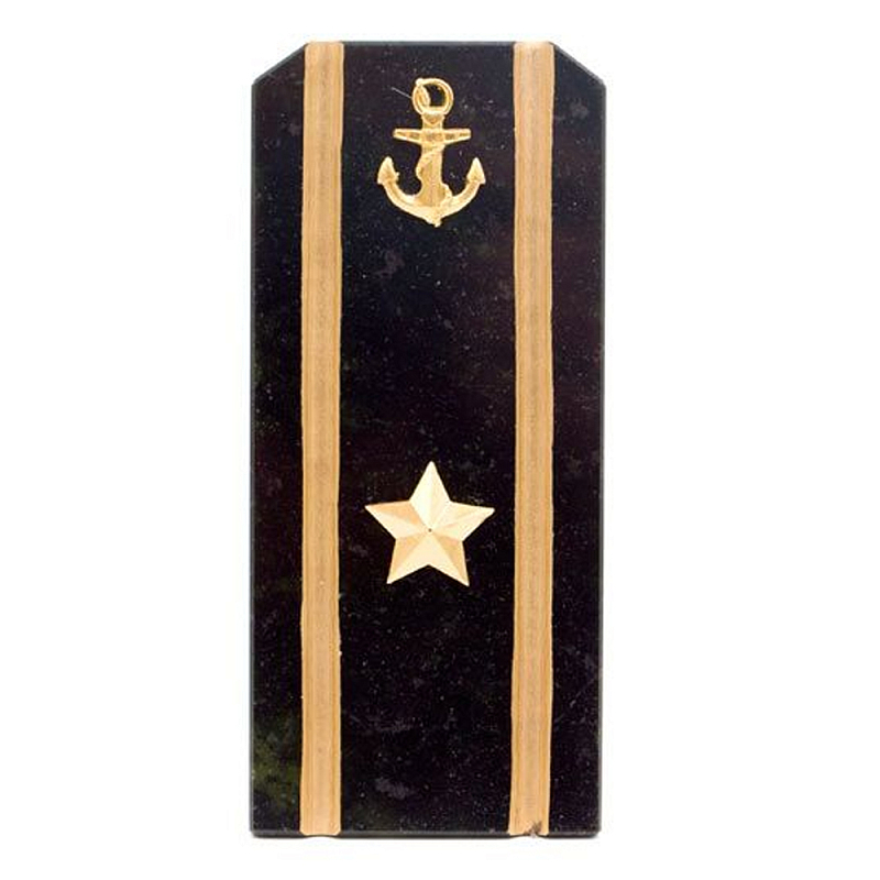 Сувенир Погон Майор ВМФ из натурального камня змеевик Souvenir Epaulets Змеевик Золотой в Липецке | Loft Concept 