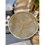 Столик приставной золотистый с орнаментом на столешнице Tanzania варинант исполнения - 8 | Loft Concept в Липецке