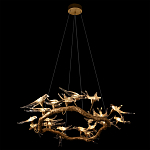 Люстра подвесная с прозрачными стеклянными птичками на ветвях Диаметр 100 см Serip Voa варинант исполнения - 5 | Loft Concept в Липецке