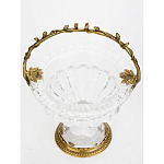 Чаша из прозрачного стекла на ножке с бронзовой ручкой в виде ветки Eden Garden варинант исполнения - 3 | Loft Concept в Липецке