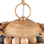 Подвесной светильник в форме купола из деревянных бусин Wooden Beads варинант исполнения - 3 | Loft Concept в Липецке