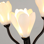 Настольная лампа с ветвями и белыми фарфоровыми цветами Floralis варинант исполнения - 5 | Loft Concept в Липецке