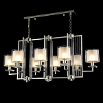Люстра прямоугольной формы с 8-ю цилиндрическими плафонами из стекла Laurent варинант исполнения - 3 | Loft Concept в Липецке