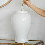 Ваза белая с крышкой однотонная Chinoiserie Ceramics варинант исполнения - 9 | Loft Concept в Липецке