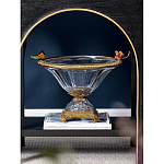 Чаша из прозрачного стекла с бронзовым рельефным ободком Eden Garden варинант исполнения - 2 | Loft Concept в Липецке