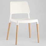 Пластиковый стул на ножках из массива бука Ferret White 4 шт варинант исполнения - 2 | Loft Concept в Липецке