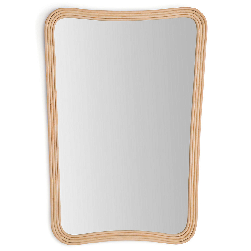 Зеркало Wicrer Furniture с отделкой из ротанга Бежевый Зеркало Wicrer Furniture с отделкой из ротанга Бежевый в Липецке | Loft Concept