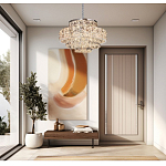 Люстра хрустальная в неоклассическом стиле на серебристом каркасе Majesty варинант исполнения - 3 | Loft Concept в Липецке