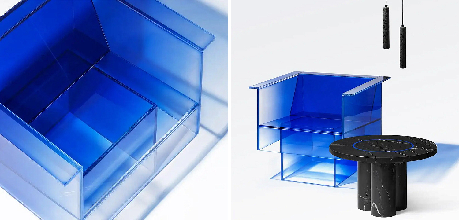 Дизайнерское Кресло Null Blue Glass Clear Armchair by Studio Buzao Дизайнерское Кресло Null Blue Glass Clear Armchair by Studio Buzao - Loft-Concept в Липецке