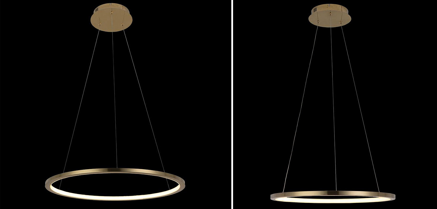Подвесной светильник Yvette Ring Horizontal gold Подвесной светильник Yvette Ring Horizontal gold - Loft-Concept в Липецке