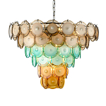 Люстра конусовидная с каскадом из разноцветных круглых подвесов Key Lustar варинант исполнения - 3 | Loft Concept в Липецке