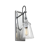 Бра с плафоном в форме колокола из прозрачного стекла с пузырьками Feiss варинант исполнения - 1 | Loft Concept в Липецке