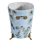 Кашпо из голубого фарфора с бронзовыми элементами Blue Garden варинант исполнения - 2 | Loft Concept в Липецке