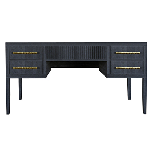 Большой Рабочий стол Primo с 5 выдвижными ящиками Черный дуб