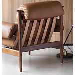 Кресло с деревянным каркасом и обивкой из натуральной кожи Medieval Furniture варинант исполнения - 2 | Loft Concept в Липецке