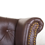 Диван из натуральной кожи на 4-х деревянных ножках из массива бука Thomas Seating brown варинант исполнения - 6 | Loft Concept в Липецке