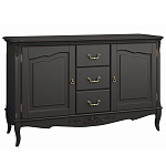 Буфет черный из массива бука с 3-мя ящиками и 2-мя дверцами Black Provence варинант исполнения - 1 | Loft Concept в Липецке