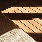 Дизайнерский кофейный стол из дерева с керамической столешницей уличный SWAY Coffee Table варинант исполнения - 10 | Loft Concept в Липецке