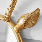 Овальное зеркало с декором оленьи рога Golden Deer Mirror варинант исполнения - 2 | Loft Concept в Липецке