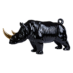 Статуэтка черный носорог с золотыми рогами Golden Horned Black Rhino варинант исполнения - 1 | Loft Concept в Липецке