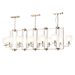 Люстра прямоугольной формы с 12-ю цилиндрическими плафонами из стекла Laurent варинант исполнения - 2 | Loft Concept в Липецке