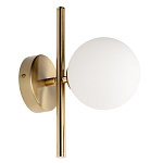 Бра с золотым основанием и белым плафоном в форме шара Bubble варинант исполнения - 1 | Loft Concept в Липецке