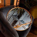 Зеркало настенное в раме золотого цвета с декором птица на ветке Mirror Portal варинант исполнения - 4 | Loft Concept в Липецке