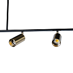 Люстра линейная с 5-ю цилиндрическими плафонами цвета латунь TRIBES CHANDELIER варинант исполнения - 4 | Loft Concept в Липецке