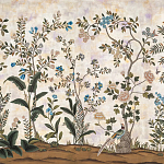 Обои ручная роспись Siam White Metal варинант исполнения - 2 | Loft Concept в Липецке