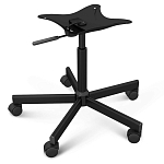 Стул с мягкой обивкой из велюра и подъемно-поворотным механизмом на колесиках Mason Green and Yellow варинант исполнения - 5 | Loft Concept в Липецке