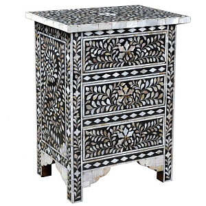 Тумба инкрустация перламутром Inlaid Bone Flower Ornament