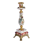 Подсвечник с цветочной росписью из фарфора с бронзовыми элементами Eden Garden варинант исполнения - 3 | Loft Concept в Липецке