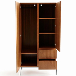 Шкаф с геометрическим рисунком на дверцах Anders Dark Wood варинант исполнения - 3 | Loft Concept в Липецке