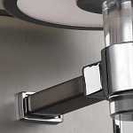 Бра цвета хром с белым цилиндрическим стеклянным плафоном Feiss варинант исполнения - 3 | Loft Concept в Липецке