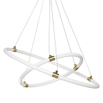 Люстра подвесная с двумя пересекающимися белыми светодиоидными кольцами Luke Lampco Tracer Lamp варинант исполнения - 1 | Loft Concept в Липецке