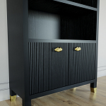 Книжный Стеллаж Elsa Dreams Black с задней стенкой варинант исполнения - 2 | Loft Concept в Липецке