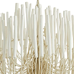 Люстра белая с несколькими ярусами деревянных палочек Bright Wooden Chandelier варинант исполнения - 9 | Loft Concept в Липецке