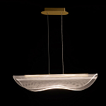 Люстра линейная с прозрачным волнообразным плафоном Wave Line варинант исполнения - 3 | Loft Concept в Липецке