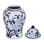 Ваза с крышкой и синим цветочным узором Blue & White Ornament  варинант исполнения - 2 | Loft Concept в Липецке