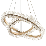 Люстра два кольца с хрустальным декором Rowan Crystal Ring Horizontal Gold Chandelier варинант исполнения - 1 | Loft Concept в Липецке