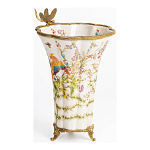 Ваза из фарфора с бронзовой стрекозой  Paradise Dragonfly варинант исполнения - 3 | Loft Concept в Липецке